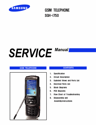 Samsung SGH-i750 Service Manual GSM Telephone - Part 1/3 [Tot. File 6.635Kb] Pag. 87
